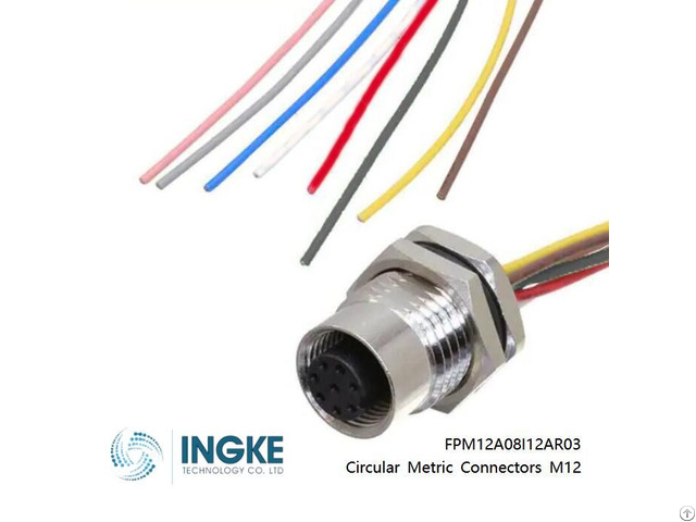 Ingke Fpm12a08i12ar03 Circular Metric Connectors M12 Cable Assembly