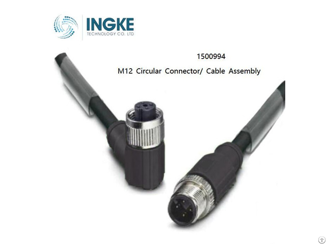 Ingke 1500994 Cable Assembly M12 Circular Connector 4position