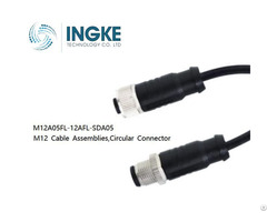 Ingke M12a05fl 12afl Sda05 M12 Cable Assemblies Circular Connector