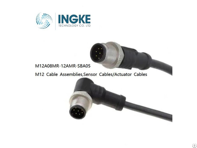 Ingke M12a08ml 12amr Sba05 M12 Cable Assemblies Sensor Actuator Cables