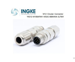 Ingke Yks12 M108afnh Direct Substitute Msas 08bmma Sl7001 8pin Circular Metric Connectors