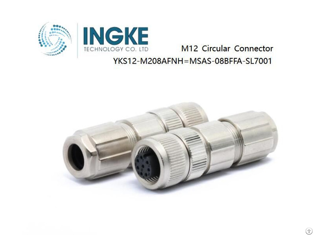 Ingke Yks12 M108afnh Direct Substitute Msas 08bffa Sl7001 8position M12 Circular Metric Connectors