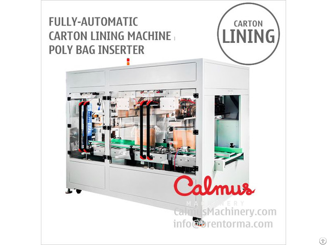Carton Lining Machine Liner Placer Poly Bag Inserter
