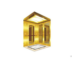 Fh K03 With Gold Mirror Stainless Steel Passenger Elevator