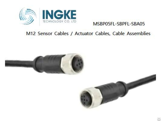 Ingke Msbp05fl Sbpfl Sba05 M12 Sensor Actuator Cables Cable Assemblies