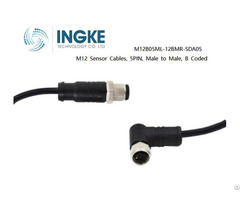 Ingke M12b05ml 12bmr Sda05 M12 Sensor Cables 5pin Male B Coded Circular Connector
