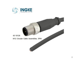 Ingke 43 10126 M12 Circular Cable Assemblies 5pin Male To Wire Ip67