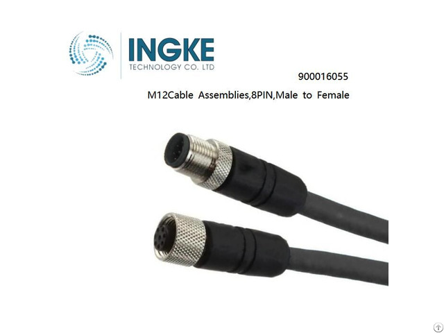 Ingke 900016055 M12cable Assemblies 8pin Male To Female Ip67