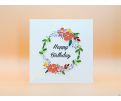 Birthday Flower Quilling Card 041