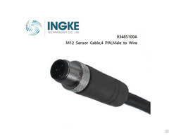 Ingke 934851004 M12 Sensor Cable 4 Pin Male To Wire Receptacle