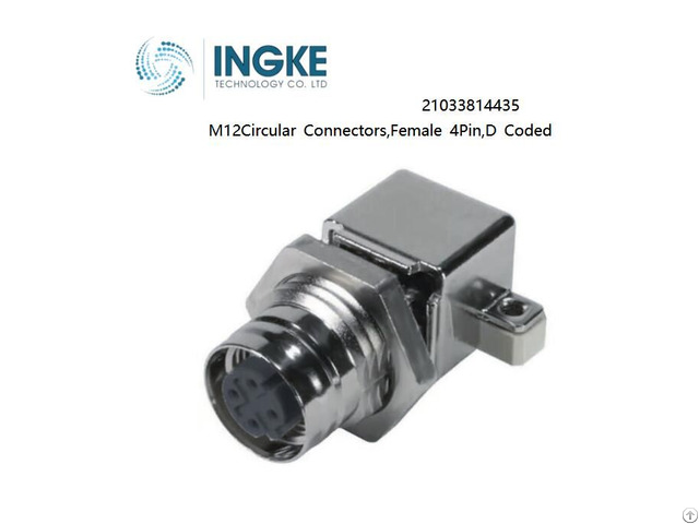 Ingke 21033814435 M12circular Connectors Female 4pin D Coded