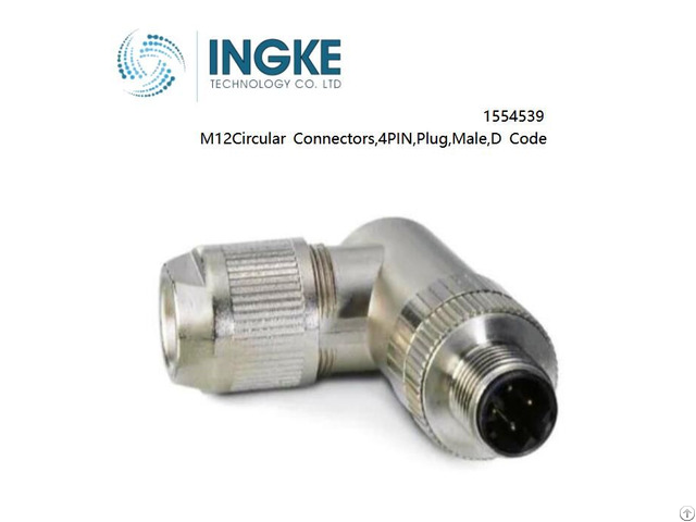 Ingke 1554539 M12circular Connectors 4pin Plug Male D Code