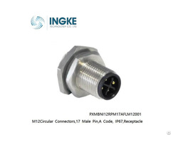 Ingke Pxmbni12rpm17aflm12001 M12circular Connectors 17 Male Pin A Code Ip67 Receptacle
