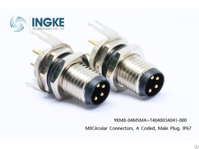 Ingke Ykm8 04msma Direct Substitute Of T4040034041 000 M8circular Connectors A Coded Male Plug Ip67