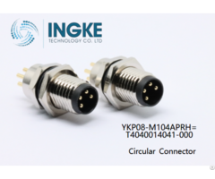 Ingke Ykp08 M104aprh Direct Sbustitude T4040014041 000 Conn Plug Male 4pos Gold Solder