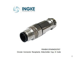 Ingke Pxmbni12fim04dscpg7 4 Pin Circular Connector Receptacle Male Solder Cup D Code