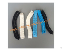 Disposable White And Blue Stripe Mob Mop Caps Hairnets