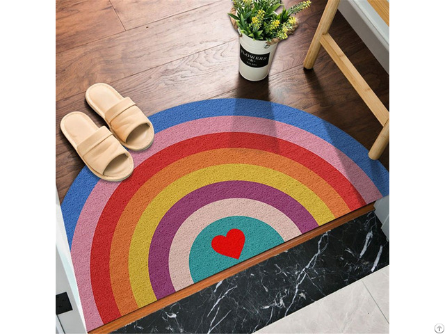Door Mat With Rainbow Printing