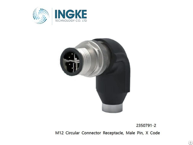 Ingke 2350791 2 8 Pin M12 Circular Connector Receptacle Male X Code