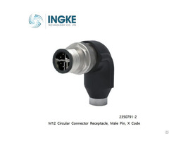 Ingke 2350791 2 8 Pin M12 Circular Connector Receptacle Male X Code