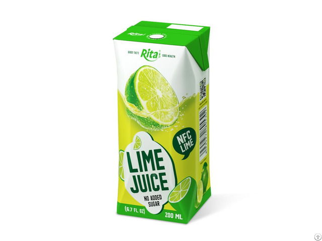 200ml No Sugar Lime Juice From Rita