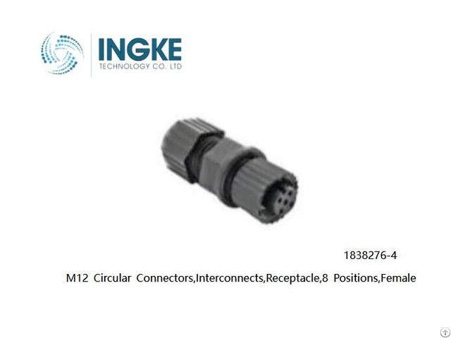 Ip67 1838276 4 Ingke M12 Circular Connectors Interconnects Receptacle 8 Positions Female Sockets