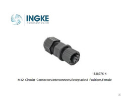 Ip67 1838276 4 Ingke M12 Circular Connectors Interconnects Receptacle 8 Positions Female Sockets