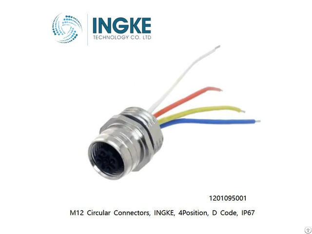 M12 Circular Connectors 1201095001 Ingke 4position D Code Ip67