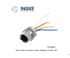 M12 Circular Connectors 1201095001 Ingke 4position D Code Ip67