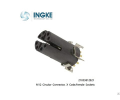 Interconnect 21033812821 M12 Circular Connector X Code Female Sockets Ip67 Ingke