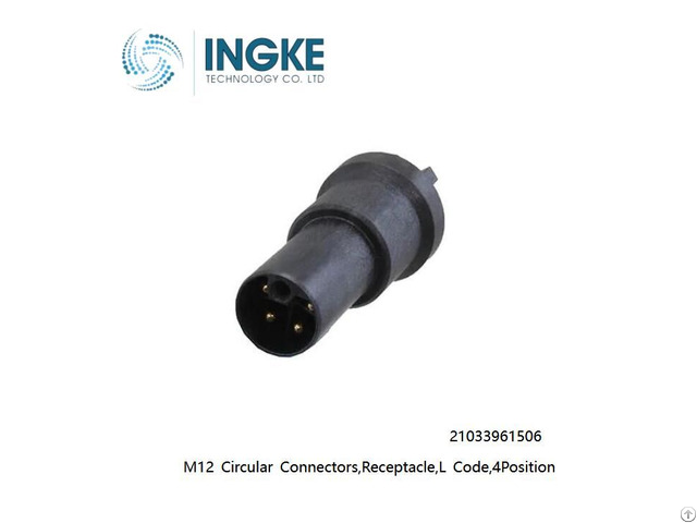 M12 Circular Connectors 21033961506 Receptacle L Code 4position Ingke