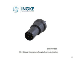 M12 Circular Connectors 21033961506 Receptacle L Code 4position Ingke