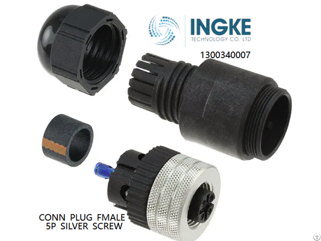 Ingke 1300340007 Conn Plug Fmale 5p Silver Screw