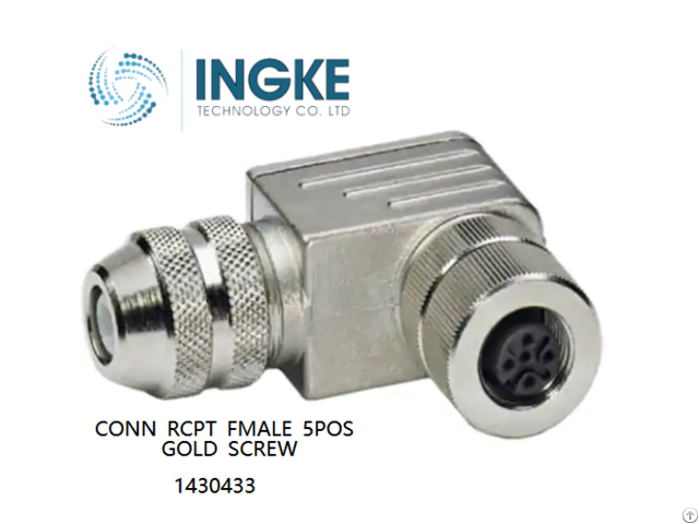 Ingke 1430433 Conn Rcpt Fmale 5pos Gold Screw