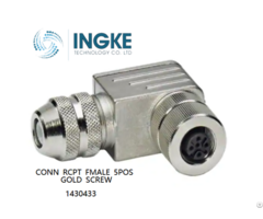 Ingke 1430433 Conn Rcpt Fmale 5pos Gold Screw