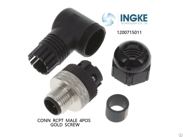 Ingke 1200715011 Conn Rcpt Male 4pos Gold Screw