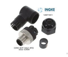 Ingke 1200715011 Conn Rcpt Male 4pos Gold Screw