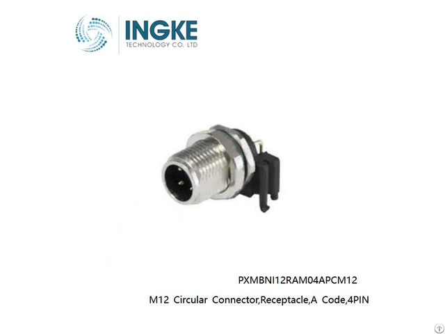 Pxmbni12ram04apcm12 M12 Circular Connector Receptacle A Code Right Angle Ip67 Ingke