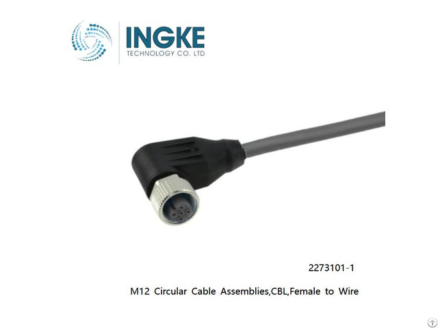 M12 Circular Cable Assemblies 2273101 1 Cbl Female To Wire 5position