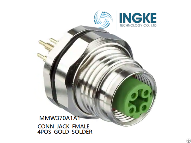 Mmw370a1a1 Ingke Conn Jack Fmale 4pos Gold Solder