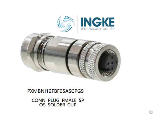 Pxmbni12fbf05ascpg9 Ingke Conn Plug Fmale 5pos Solder Cup