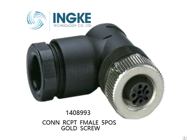 Ingke 1408993 Conn Rcpt Fmale 5pos Gold Screw