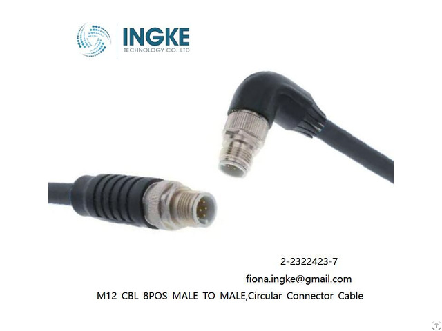 M12 Cbl 8pos Male 2 2322423 7 Circular Connector Cable Ingke