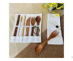 High Quality Natural Coconut Wood Cutlery Set At The Best Price From Vietnam