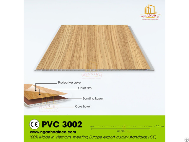 Pvc 30cm Plastic Wall Ceiling Cladding Panel Spc Wood Grain