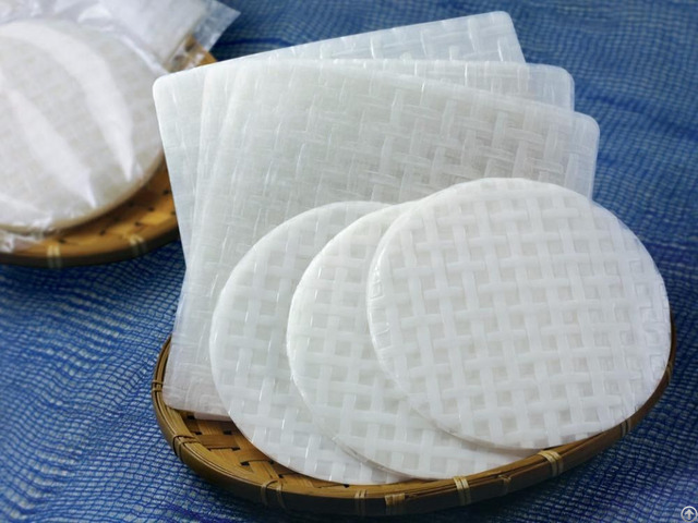 Manufacture Triangle Round Square Edible Rice Paper Wrapper Vietnamese Wrapping Ricepaper