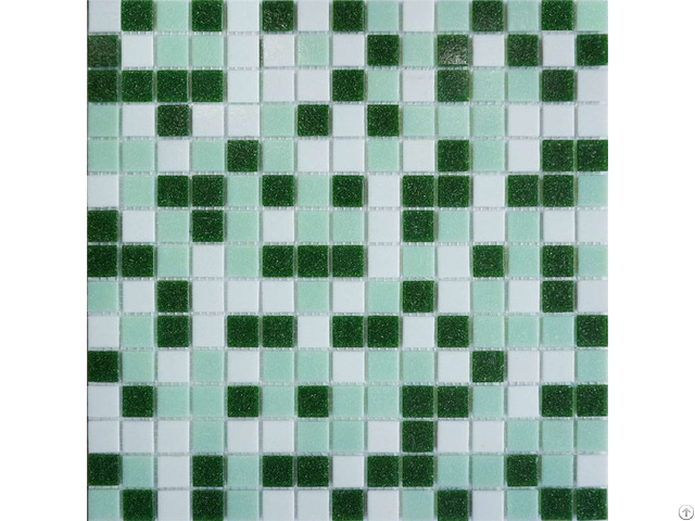 Green Glass Mosaic Tile Backsplash Kitchen