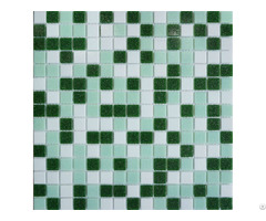 Green Glass Mosaic Tile Backsplash Kitchen
