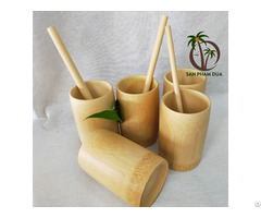 Bamboo Cup With Straw Reusable Cups Disposable Tablewarew Bambusschale 84 902726163