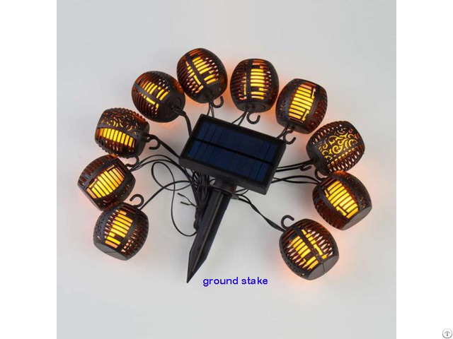 Solar Powered Flame Lantern String Light S266f